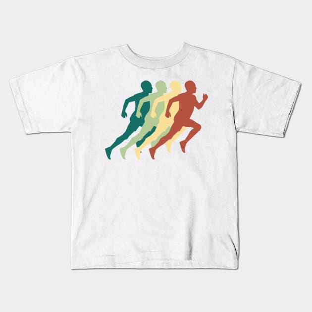 Running man Kids T-Shirt by designgoodstore_2